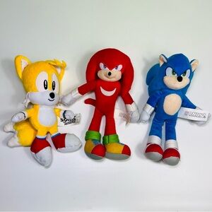 Sonic The Hedgehog Plush Collectible Toy 3 pc